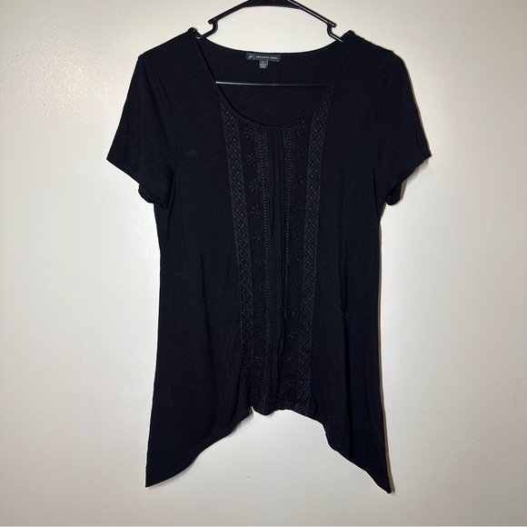 Adrianna Papell Black Lace Detail Blouse - Picture 1 of 3